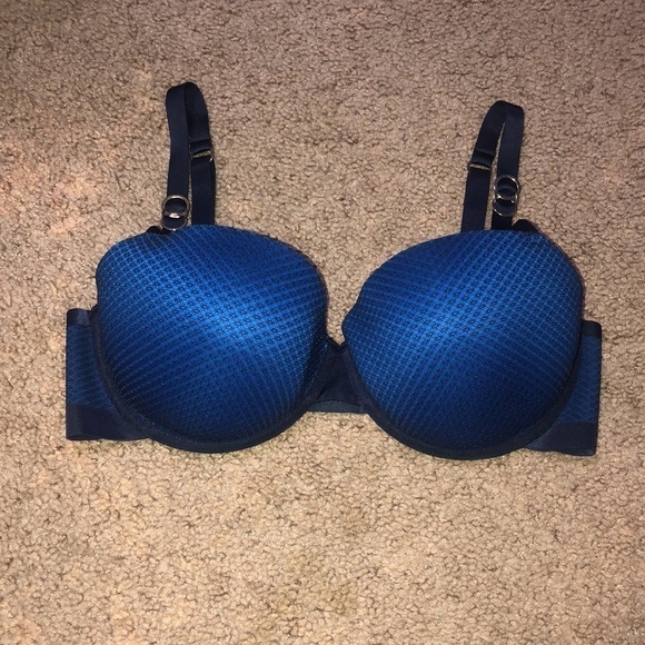 Stella McCartney Mesh Balconette Bra Dark Ink Azure Blue 34DD - Picture 4 of 11